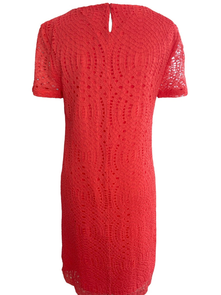 12 J. Crew Coral Lace Lined Sheath Dress H5408