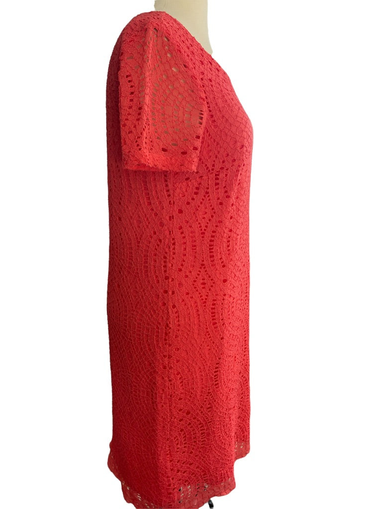 12 J. Crew Coral Lace Lined Sheath Dress H5408