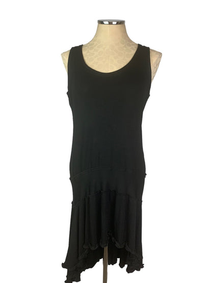 XL Women's Black New Hi Lo Dress Jersey Knit Tank Sleeveless Soft