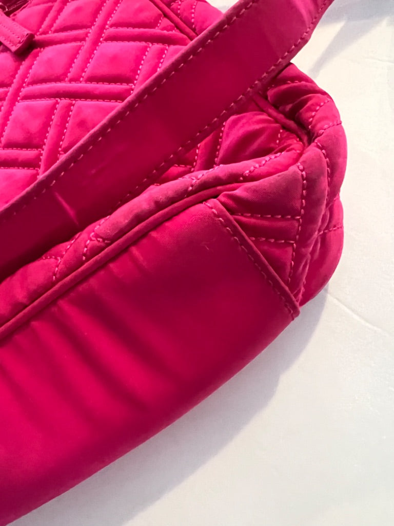 Vera Bradley Fushia Pink Hipster Crossbody Quilted