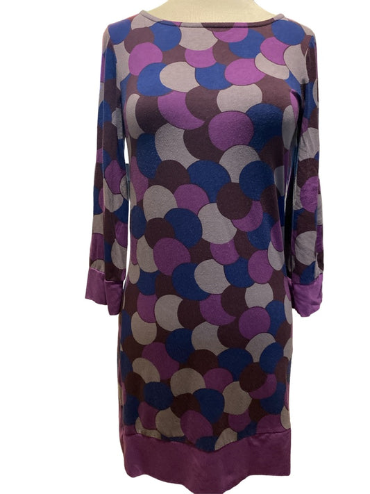 4 Boden Purple Large Polka Dot Dress