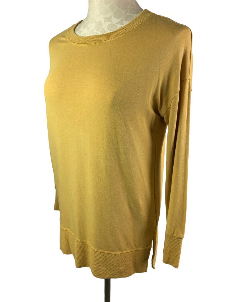 XS Workshop Gold Yellow Women's Long Sleeve Oversize Long Sleeve Tshirt