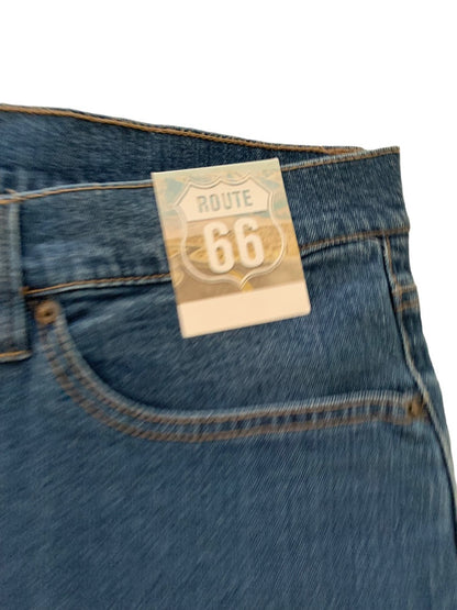 42 Route 66 Medium Wash Men's Stretch Denim New Jean Shorts 11" Inseam