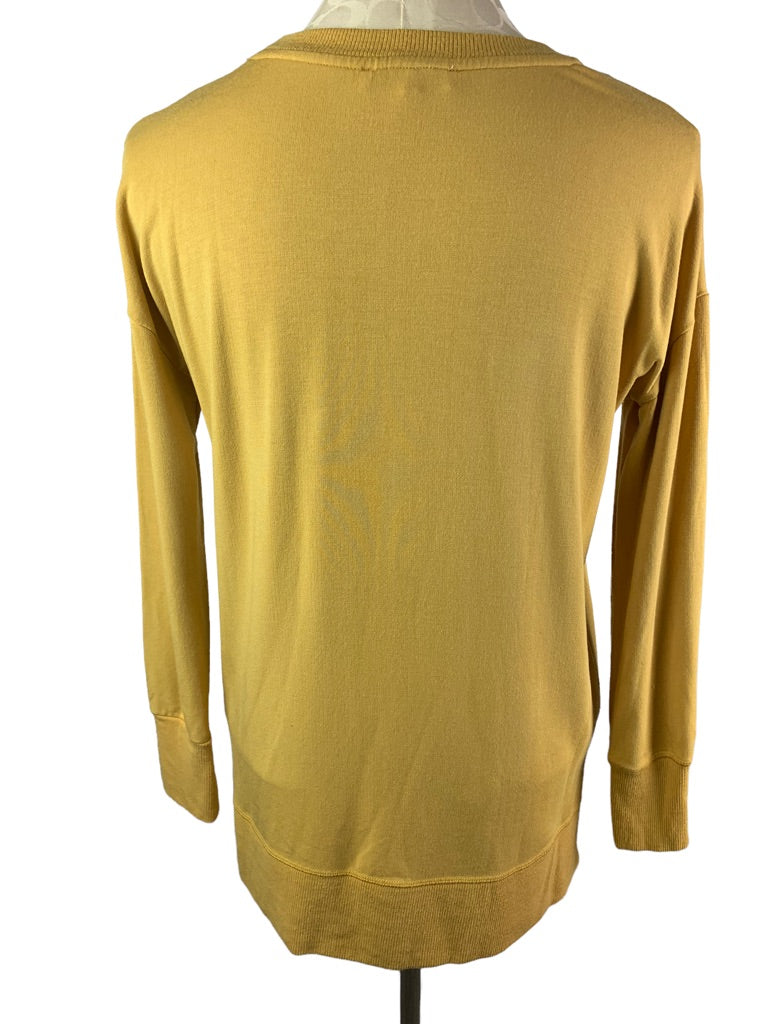 XS Workshop Gold Yellow Women's Long Sleeve Oversize Long Sleeve Tshirt