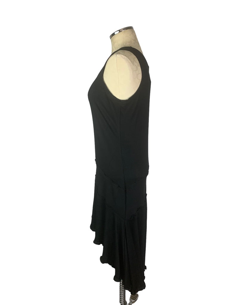 XL Women's Black New Hi Lo Dress Jersey Knit Tank Sleeveless Soft