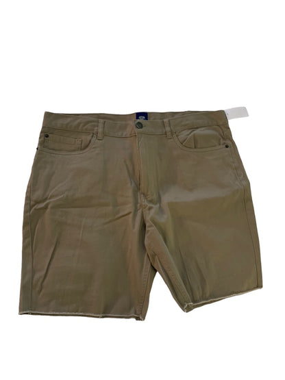 40 Route 66 Young Men's Light Brown Tan Shorts New Stretch Cotton Raw Hem