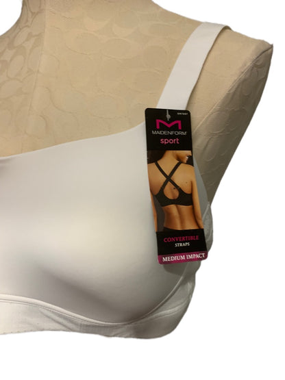 40C Maidenform Sport Convertible Straps White Medium Impact Bra