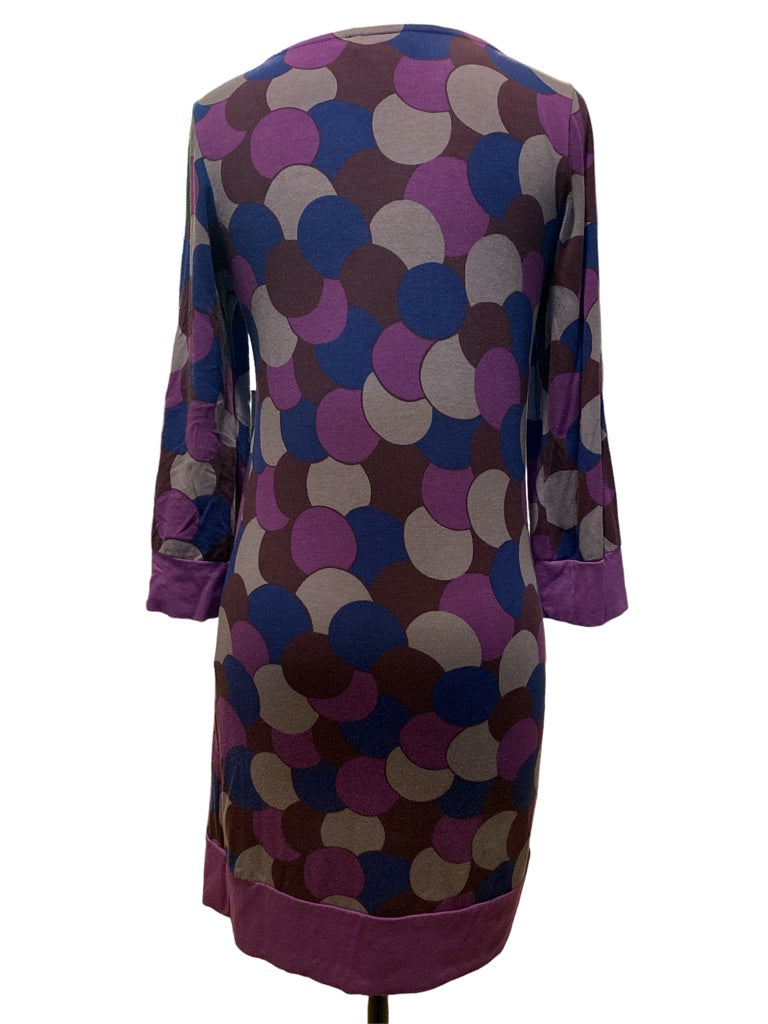 4 Boden Purple Large Polka Dot Dress