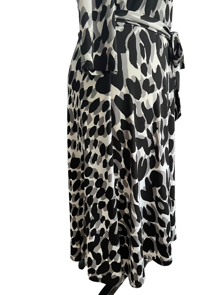 Small Leota Animal Print Wrap Style Dress