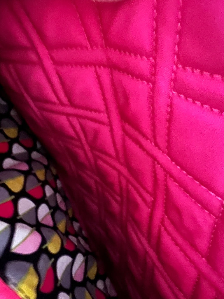 Vera Bradley Fushia Pink Hipster Crossbody Quilted