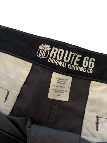 40 Route 66 Men's Dark Gray Lightweight Chino Style Shorts