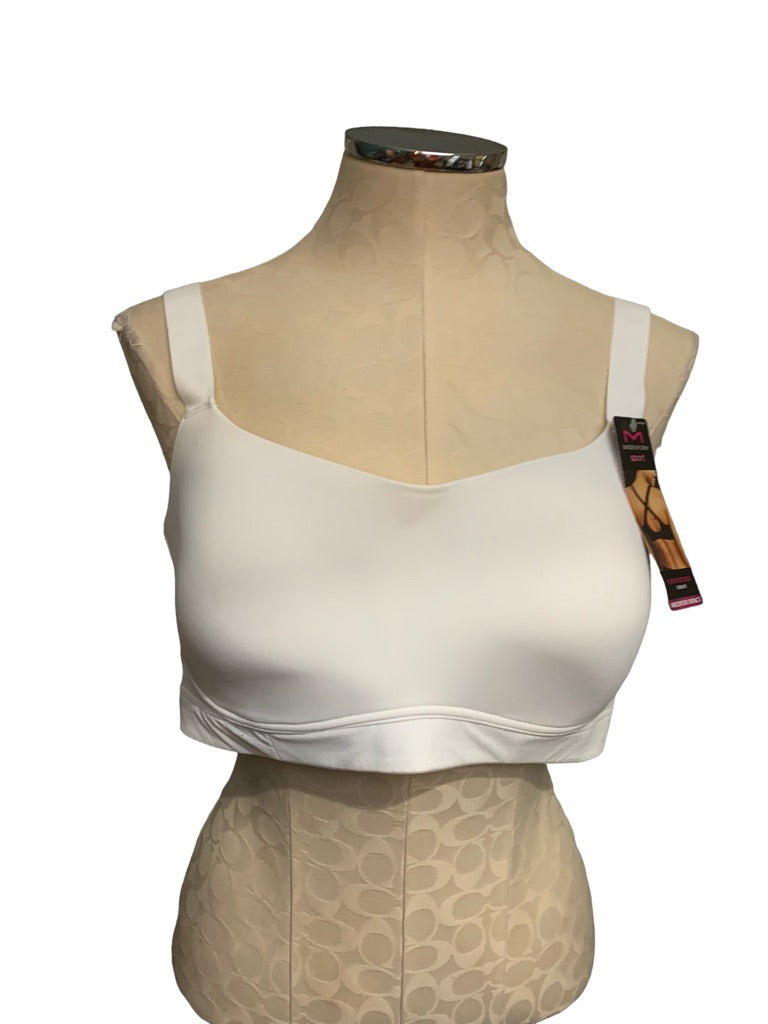 40C Maidenform Sport Convertible Straps White Medium Impact Bra