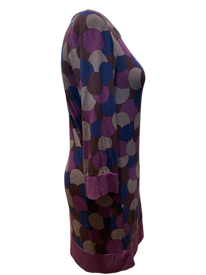 4 Boden Purple Large Polka Dot Dress