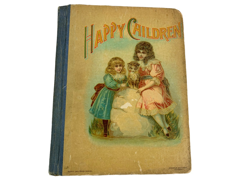 Antique Happy Children Series Hardcover Illustrated Book Donohue Brothers Chicago