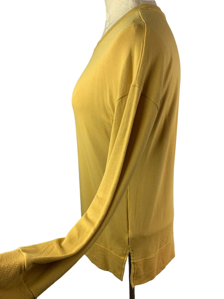 XS Workshop Gold Yellow Women's Long Sleeve Oversize Long Sleeve Tshirt