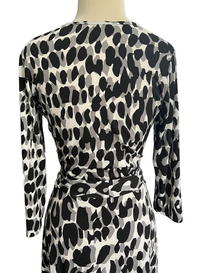 Small Leota Animal Print Wrap Style Dress