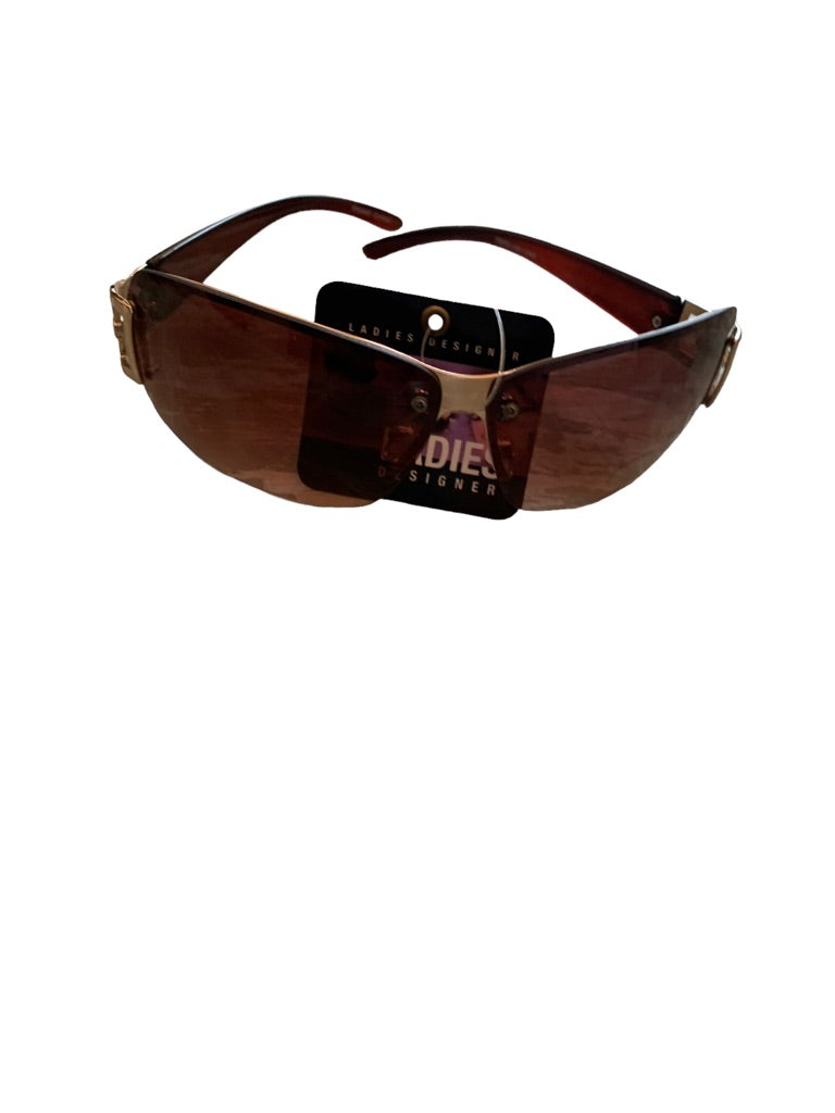 New Women's Sunglasses Dark Brown New UV400 Protection Rimless