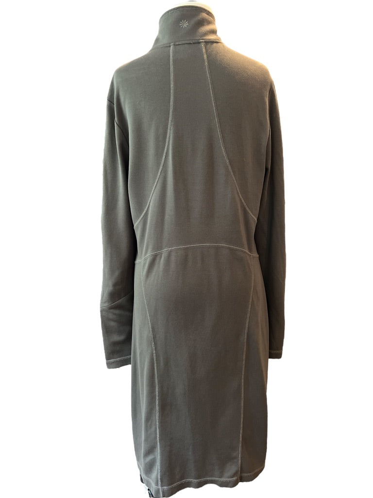 Large Athleta Brown Long Sleeve Half Zip Dress Cover Up