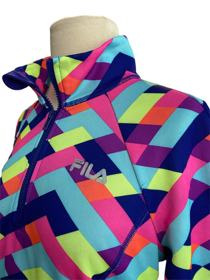 Medium Fila 1/4 Zip Bright Geometric Pullover Jacket