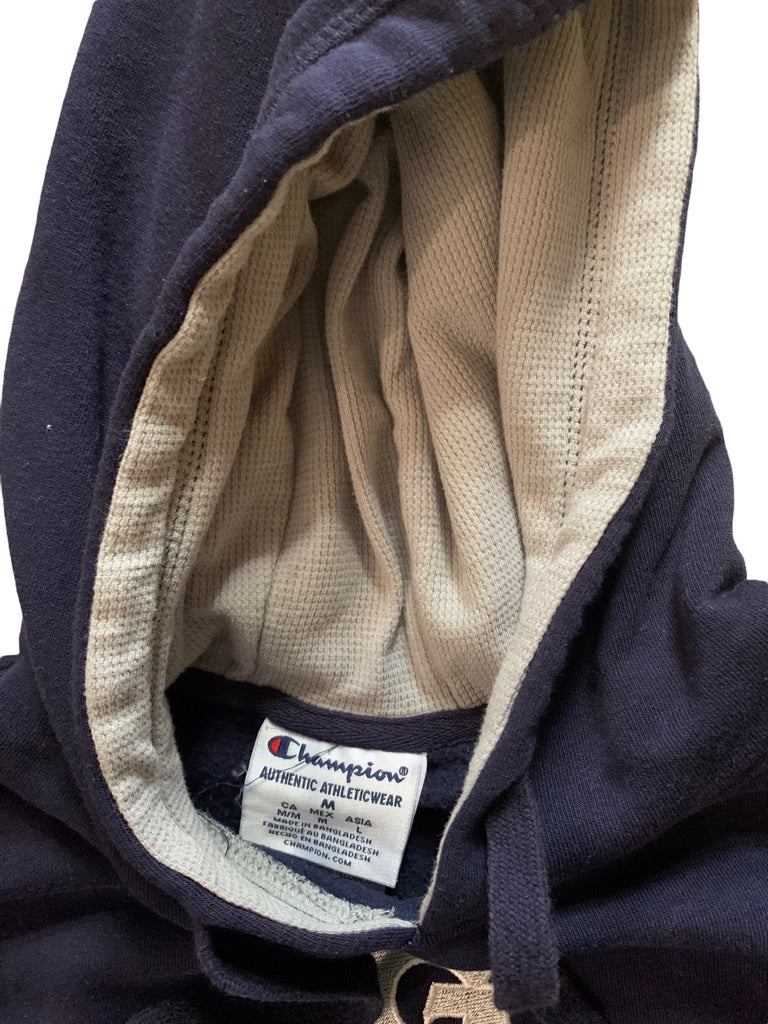 Medium Champion Navy Blue Adult "Georgetown" Pullover Hoodie Sweatshirt