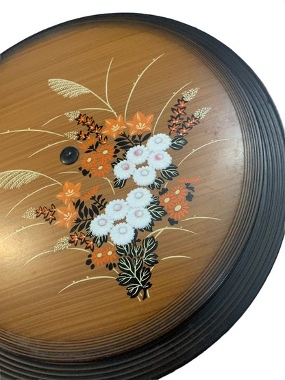 Midcentury OMC Japan Round Bento Box Sectioned Lidded Tray Insert