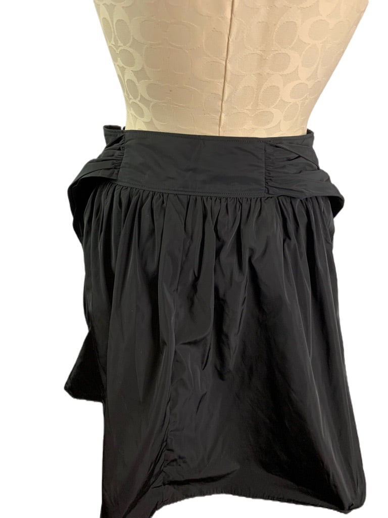 4 Express Women's Black Flare Skirt New Zip Closure Tie Belt