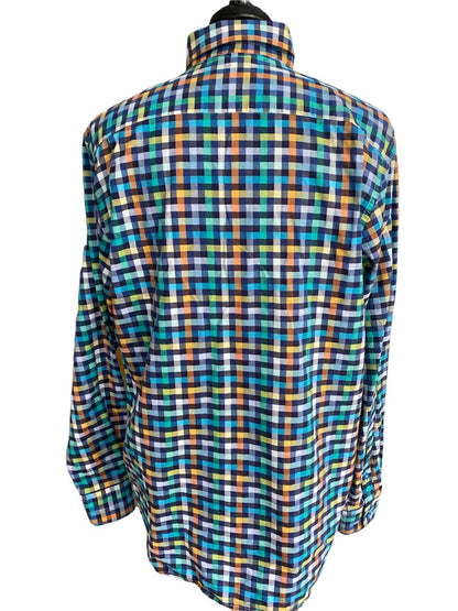 XL Visconti Bright Checked Button Down Shirt