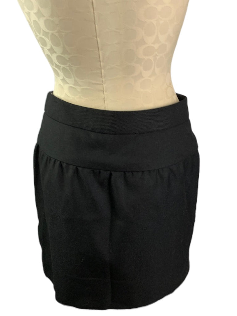 2P Ann Taylor LOFT Petites Black Lined Skirt Pockets Side Zip