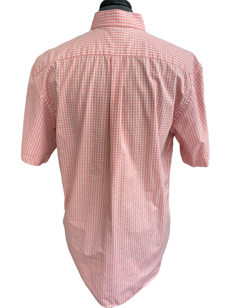 Large T Harris London Men's Pink Checked Button Down Shirt