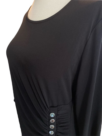 Small Calvin Klein Black Wrap Style Blouse