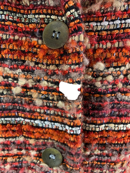 Large Chico's (Size 2) Chico's Wool Blend Jacket Fall Colors Orange Brown Pockets