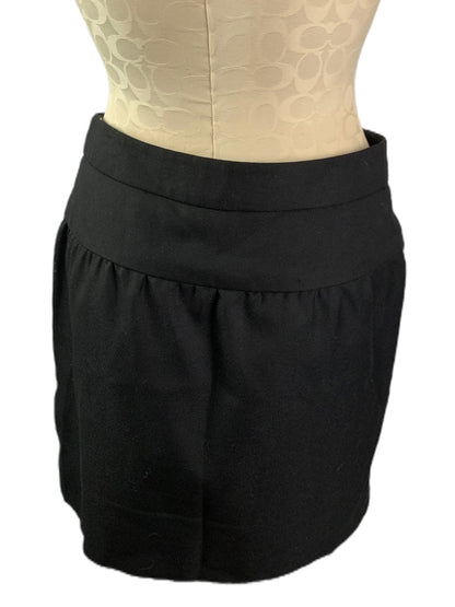 2P Ann Taylor LOFT Petites Black Lined Skirt Pockets Side Zip