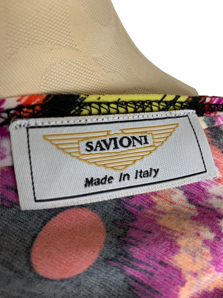 Small Savioni Blouson Bright Women's Pullover Blouse Made in Italy