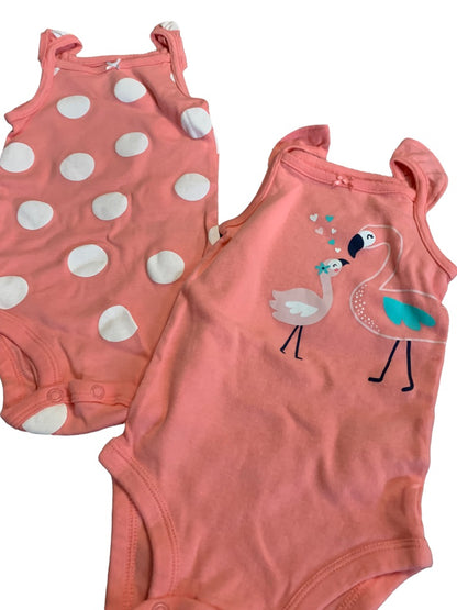 9 Months Carters Set of 5 Summer One Piece Outfits Flamingo Theme New