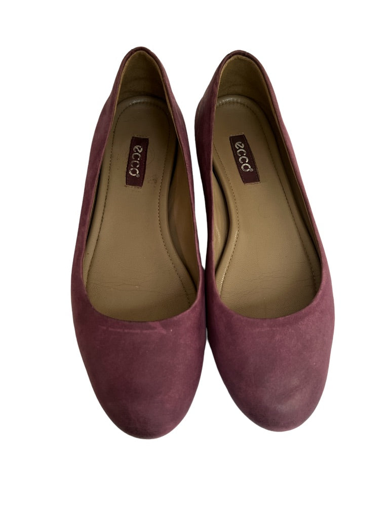 8/8.5 (39) Ecco Plum Purple Suede Flats