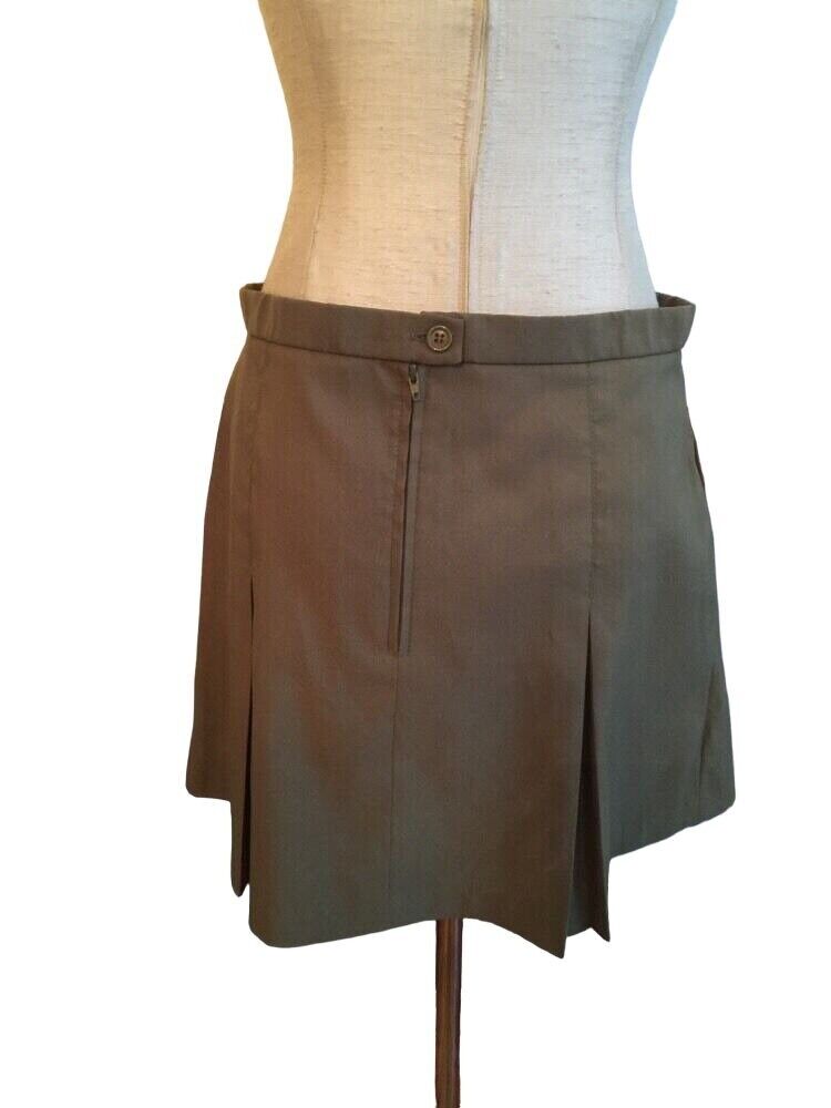 14 Wilson Khaki Tennis Skirt Pleated No Undershorts Polyester